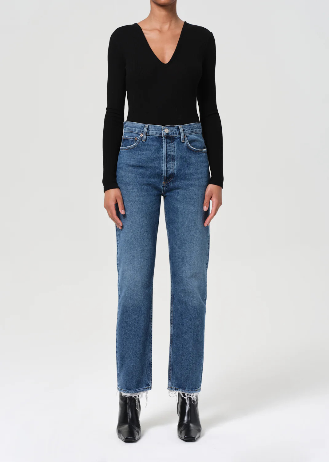 90's Pinch Waist High Rise Straight in Range | AGOLDE