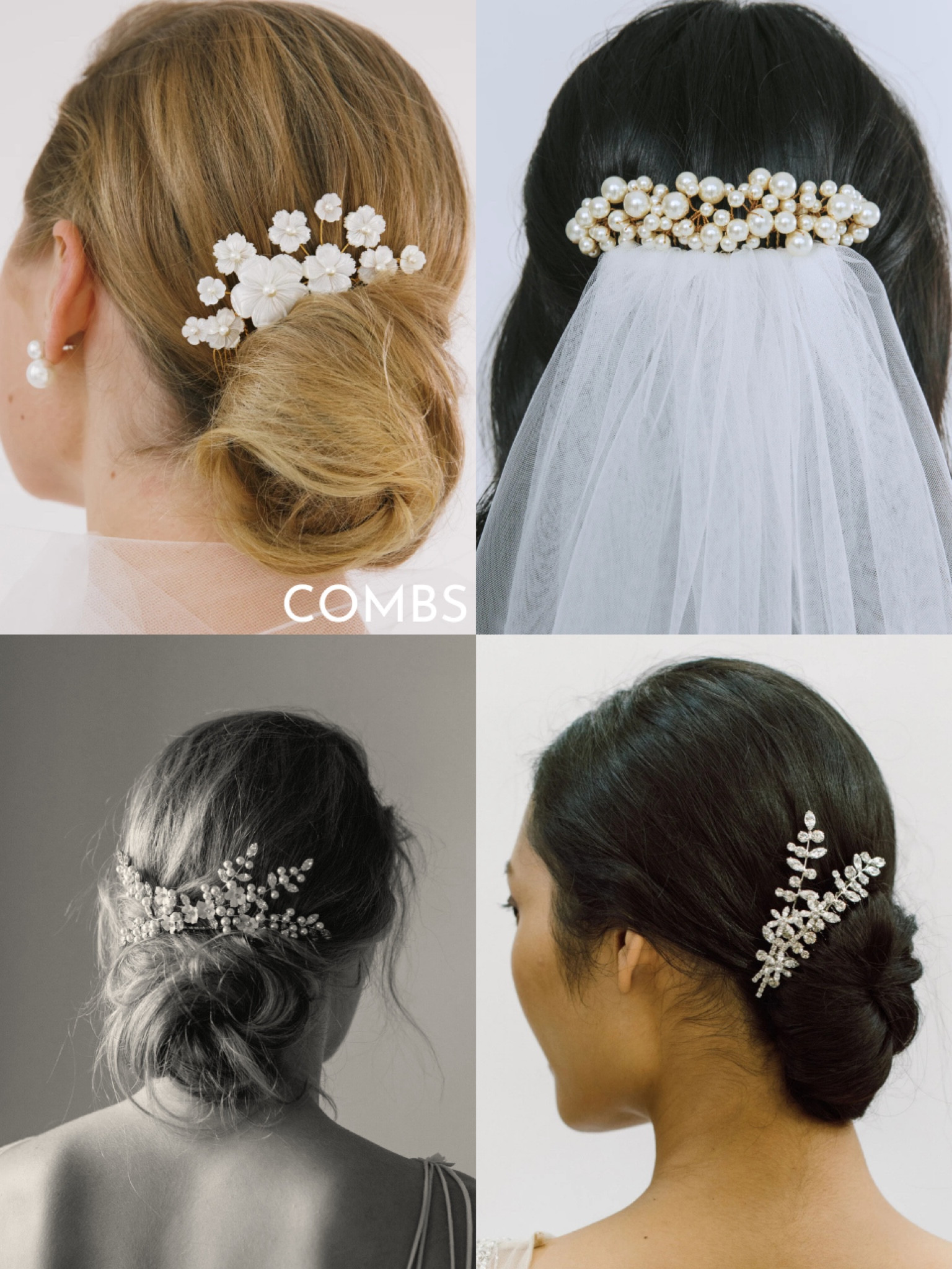 Bridal hair accessories: hair combs 