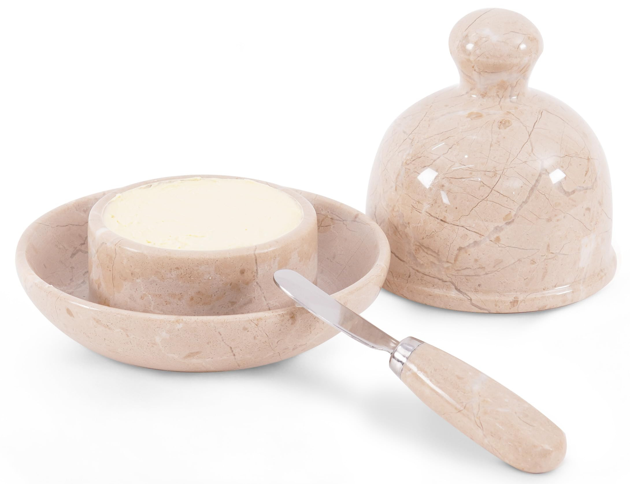 Radicaln Marble Butter Dish With Lid 6" Inches Verona Handmade Butter Spreader for Bread, Butter ... | Amazon (US)