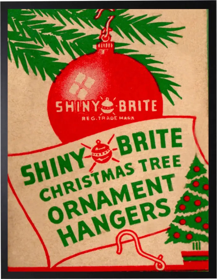 Vintage Shiny Brite christmas poster | Nordstrom