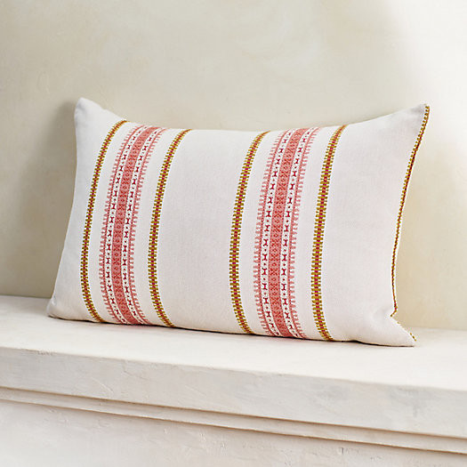 Coral Stripe Outdoor Pillow | Terrain