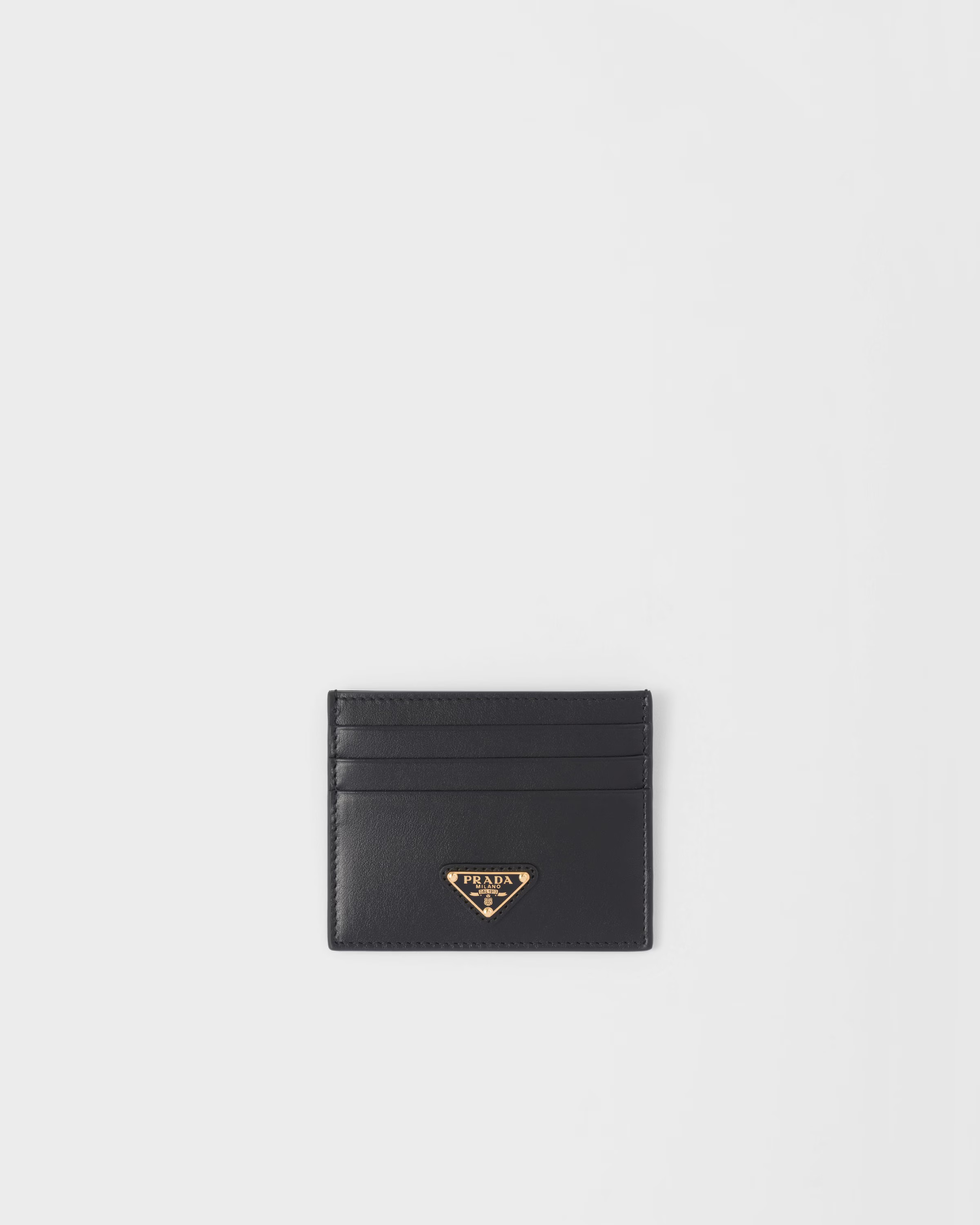 Leather card holder | Prada US