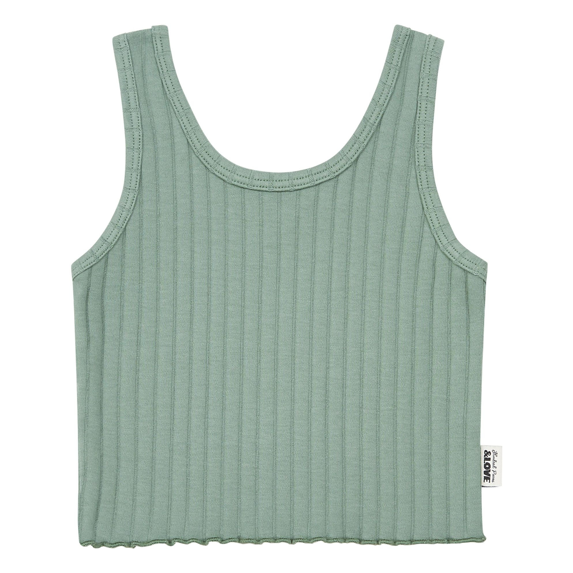 Top Gerippt Bio-Baumwolle Salbei Hundred Pieces Mode Teenager, Kind | Smallable DE