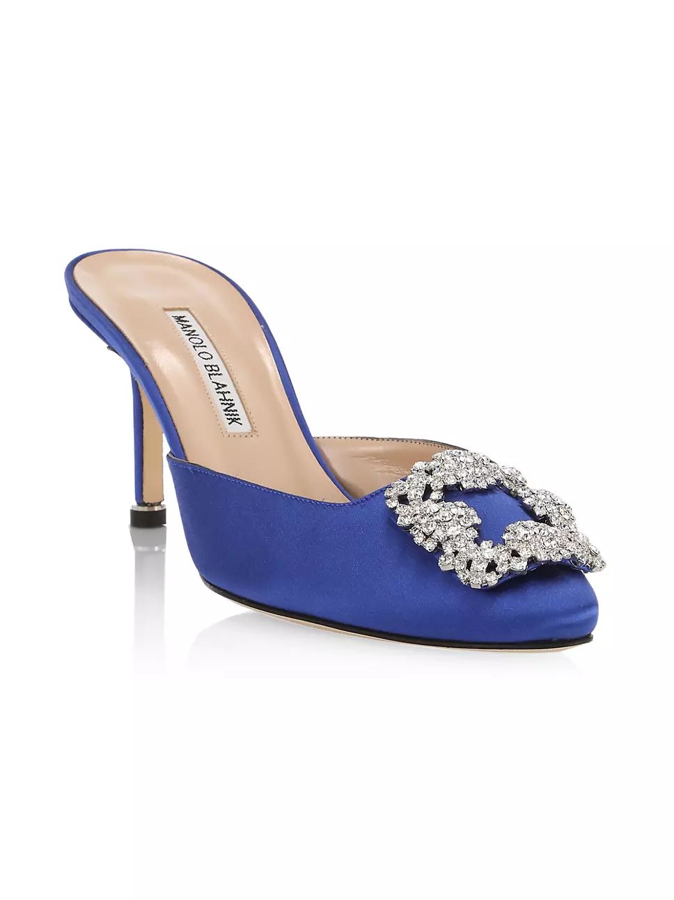 Hangisi 70MM Embellished Satin Mules | Saks Fifth Avenue