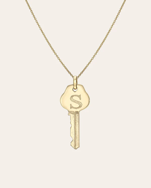 14k Gold Key Necklace | Zoe Lev Jewelry