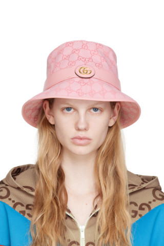 Pink GG Bucket Hat | SSENSE