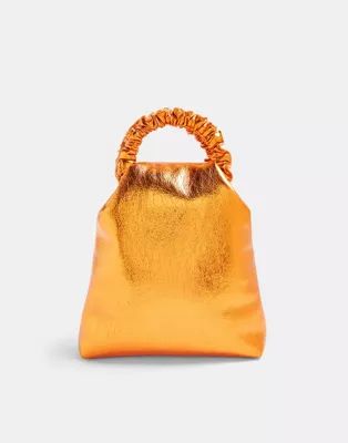 Topshop Puffy Scrunchie Grab bag in Orange | ASOS (Global)