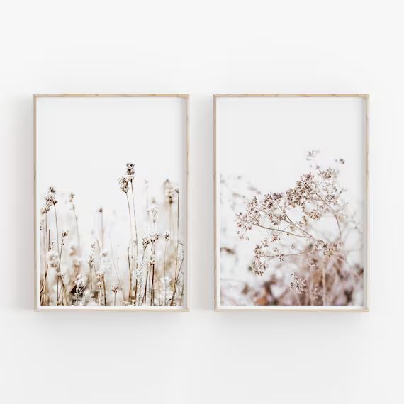 Botanical Print Set of 2, Dried Grass Print, Printable Art, INSTANT DOWNLOAD, Modern Minimalist P... | Etsy (US)