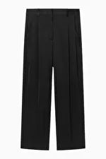 WIDE-LEG PLEATED SATIN TROUSERS | COS UK