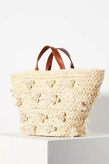 Pearl Embellished Tote Bag | Anthropologie (US)