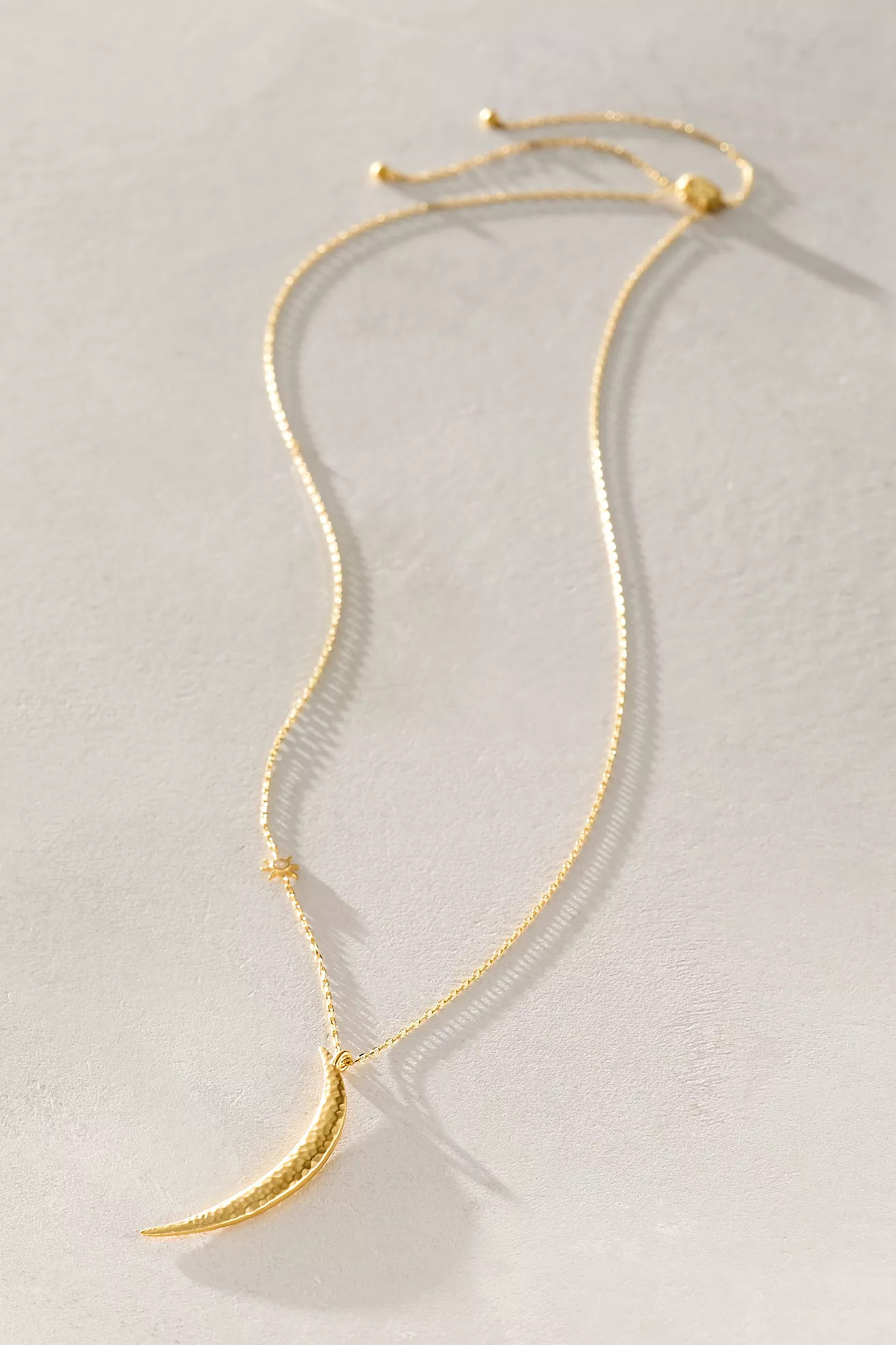 Satya Illuminated Path Gold Moon Necklace | Free People (Global - UK&FR Excluded)