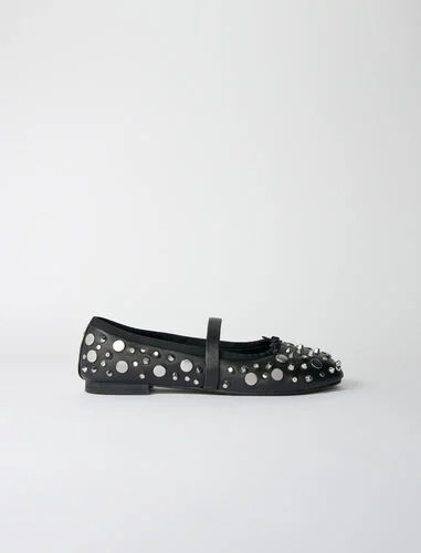 Studded ballet flats | Maje US