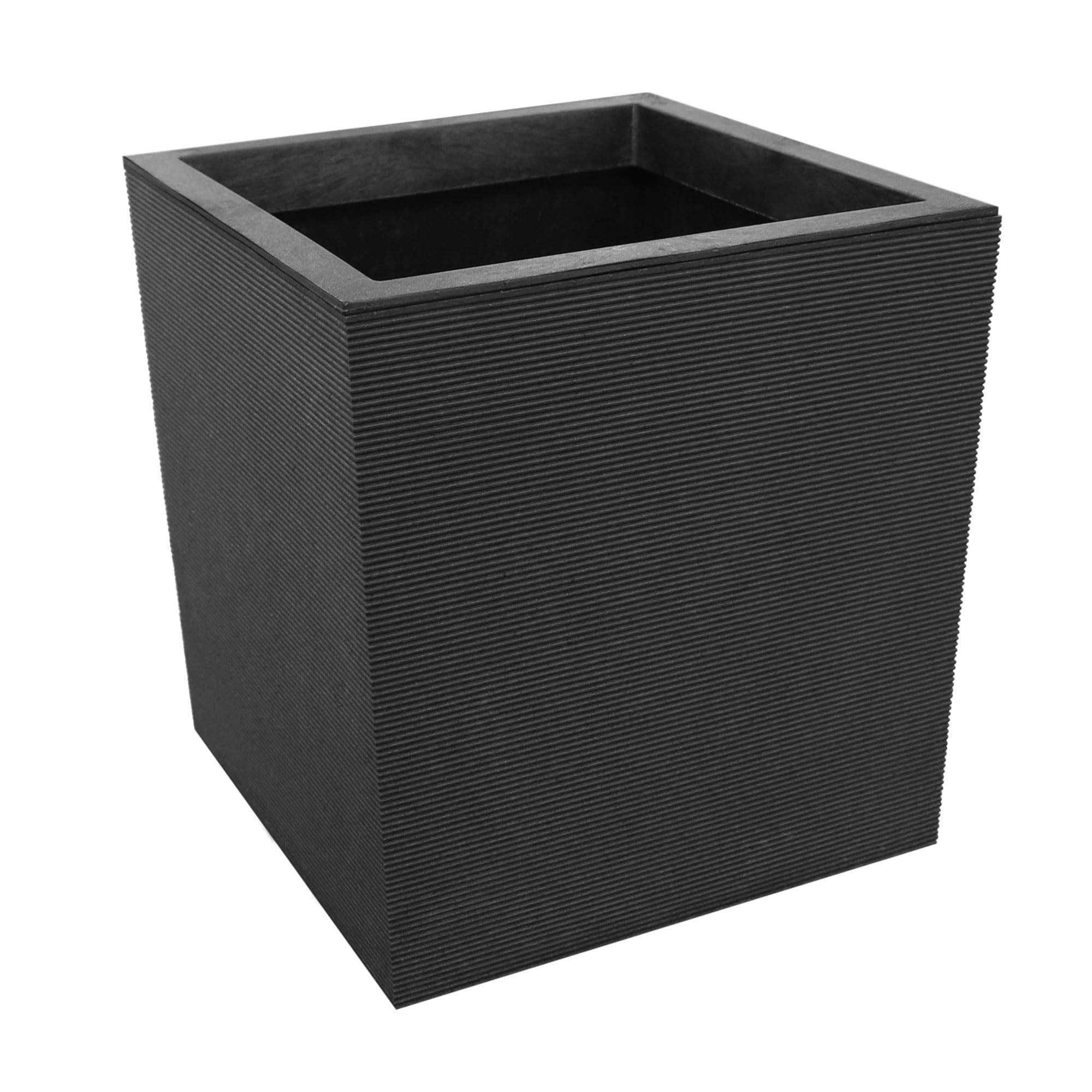Tierra Verde Indoor & Outdoor Self-Watering Square Planter, Citadel Horizon, 13.5" x 14", Black -... | Amazon (US)