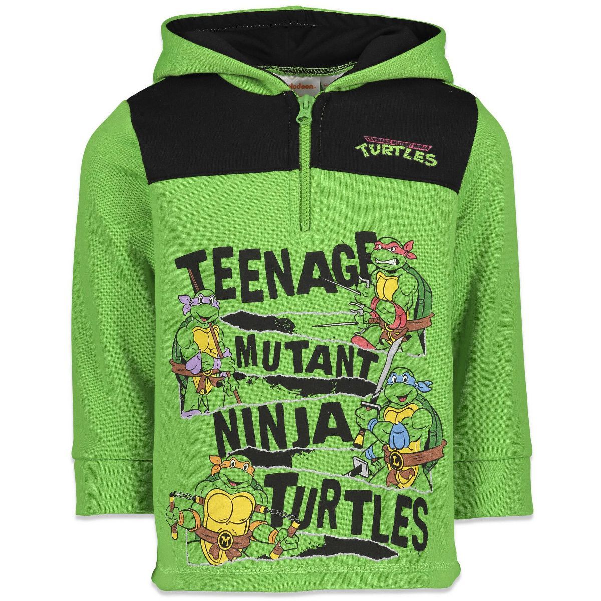 Teenage Mutant Ninja Turtles TMNT Ninja Turtles Little Boys Half-Zip Fleece Pullover Hoodie Green | Target