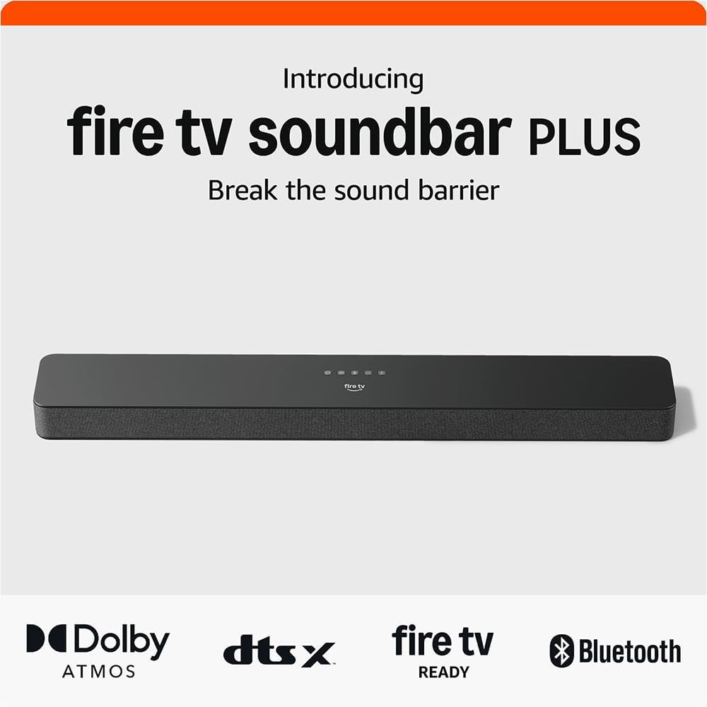 Amazon Fire TV Soundbar Plus (newest model) with built-in subwoofer, 3.1 channel, Dolby Atmos, cl... | Amazon (US)