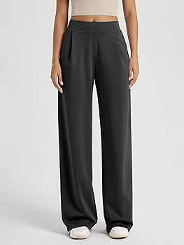 ODODOS Modal Soft Wide Leg Pants for Women High Waist Casual Relaxed Pants with Pockets-27/29"/ 3... | Amazon (US)