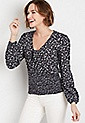 Ditsy Floral Smocked Bottom Top | Maurices