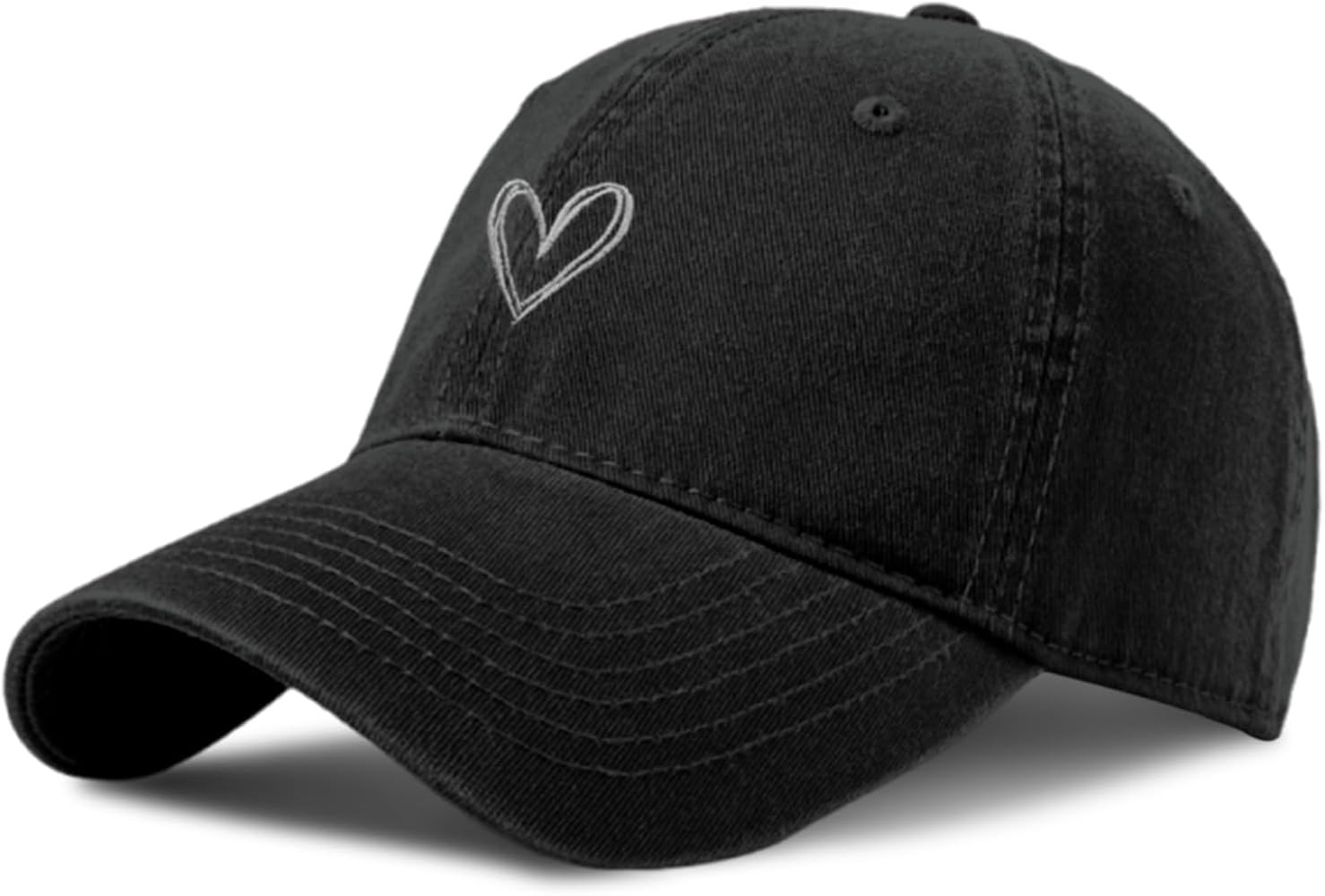 Vintage Heart Embroidered Baseball Cap Distressed Adjustable Hat for Women Low Profile Dad Hats U... | Amazon (US)