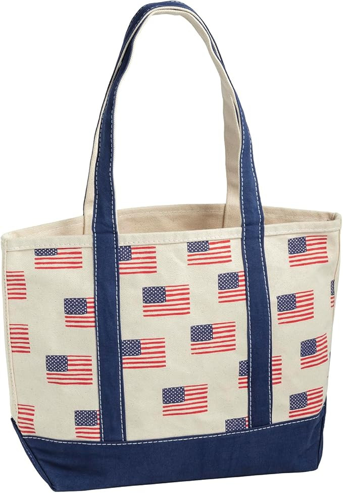 Amazon.com: Mud Pie Cotton Canvas Americana American Flag Tote : Clothing, Shoes & Jewelry | Amazon (US)