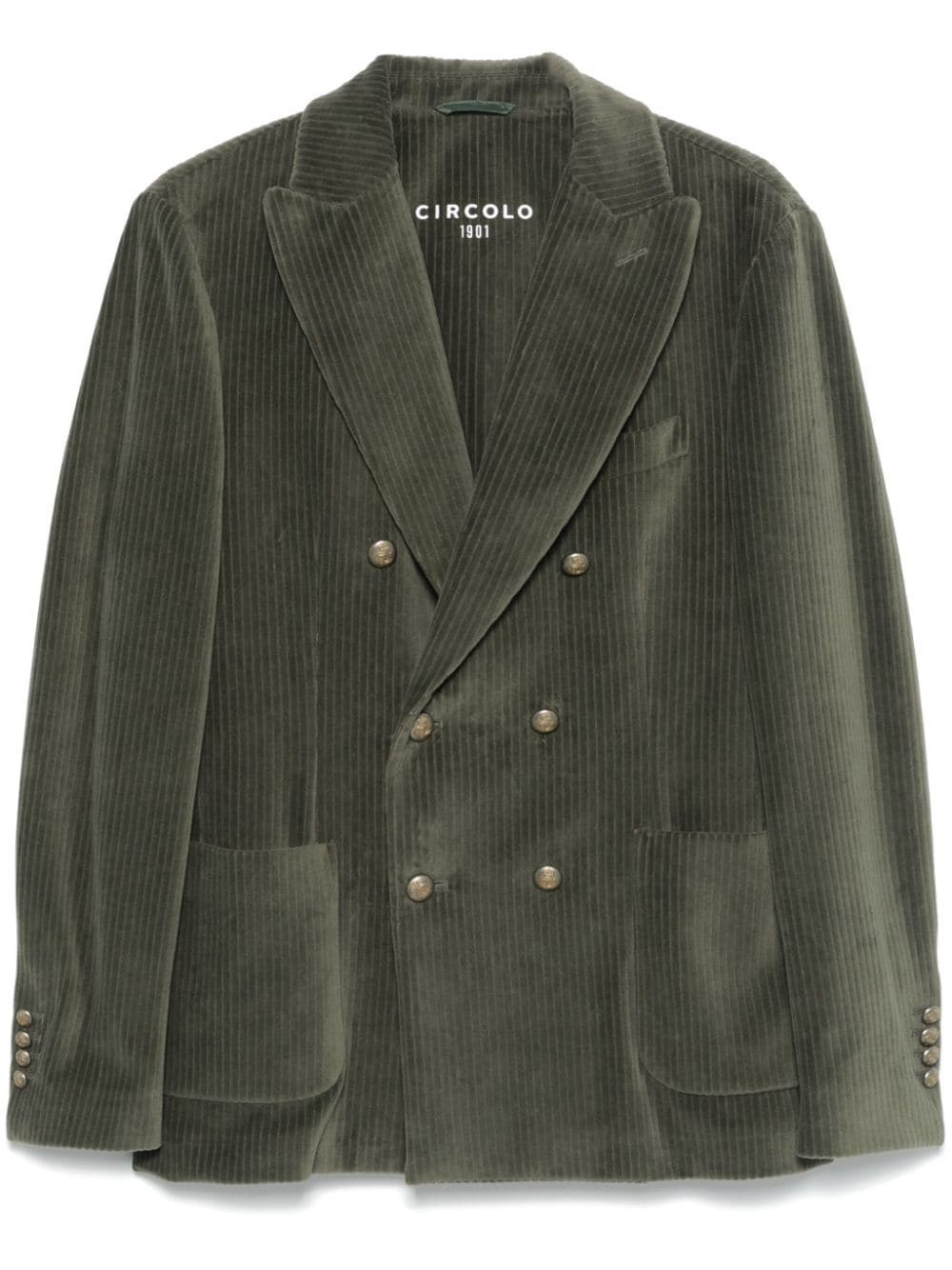 Circolo 1901 corduroy blazer - Green | Farfetch Global