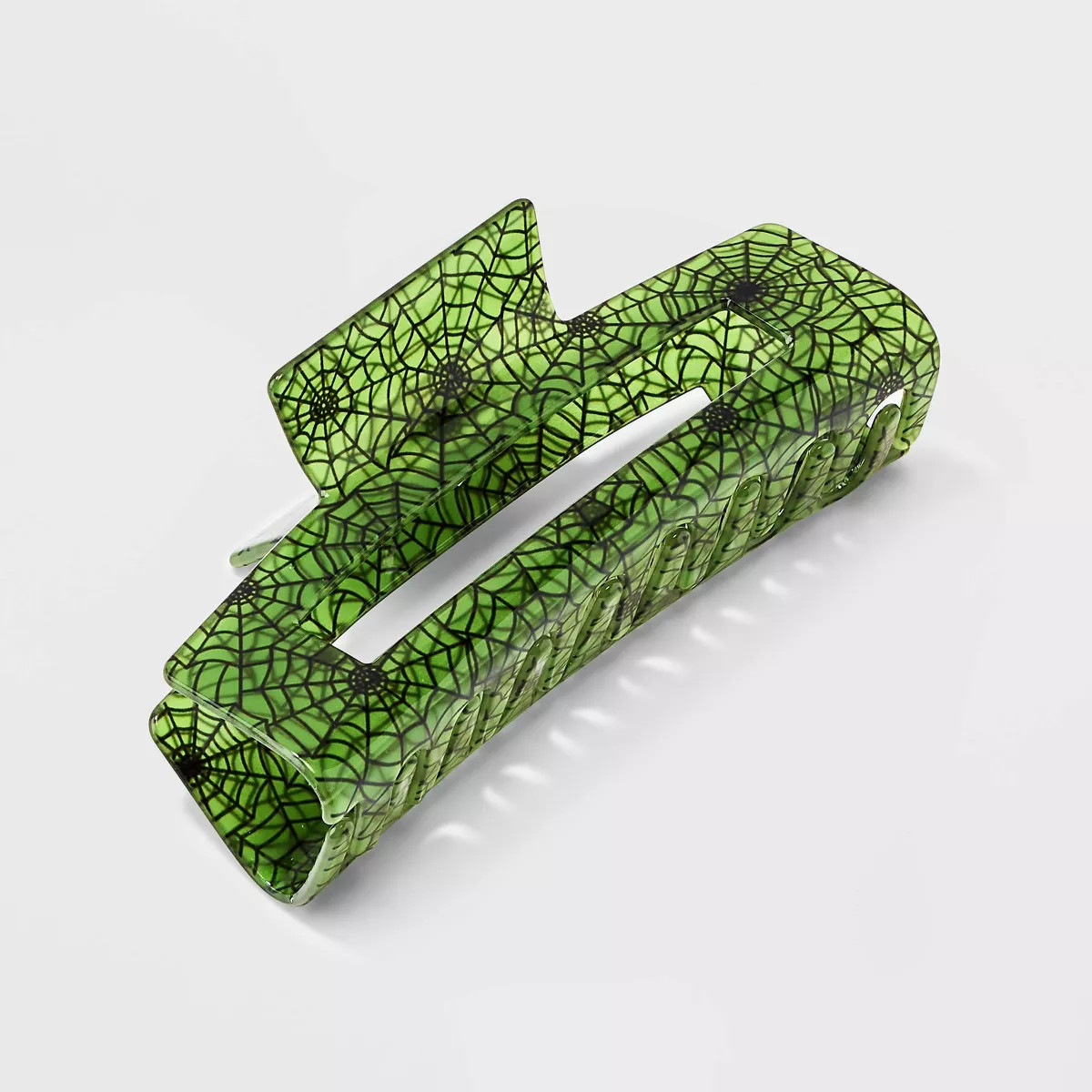 Spiderweb Print Claw Hair Clip - Green/Black | Target