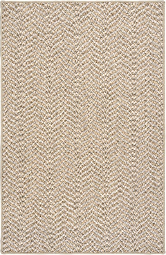 SAFAVIEH Palm Beach Collection Area Rug - 3' x 5', Maize & Ivory, Sisal & Wool, Ideal for Living ... | Amazon (US)