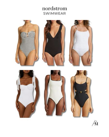 Nordstrom swimsuits for summer. So many gorgeous black and white options! 

#LTKStyleTip #LTKSeasonal #LTKSwim
