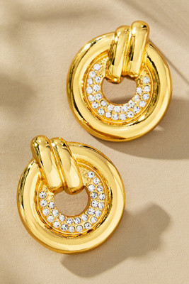 Round Crystal Drop Earrings | Anthropologie (US)