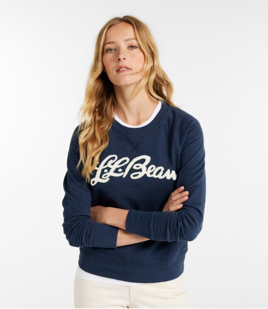 Women's Peaks Island Crewneck, Logo | L.L. Bean