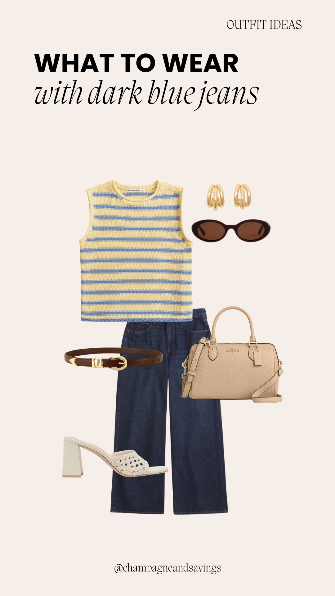 Dark blue jeans outfit

#LTKootd