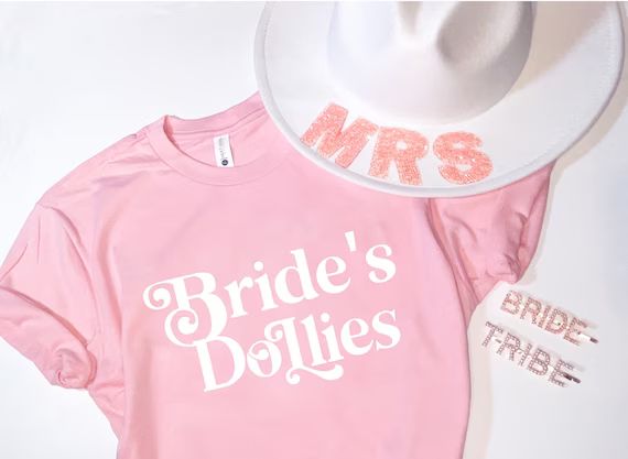Nashville Bachelorette Party Shirts Bride's Dollies Shirts. Gettin' Hitched Bachelorette Shirts N... | Etsy (US)