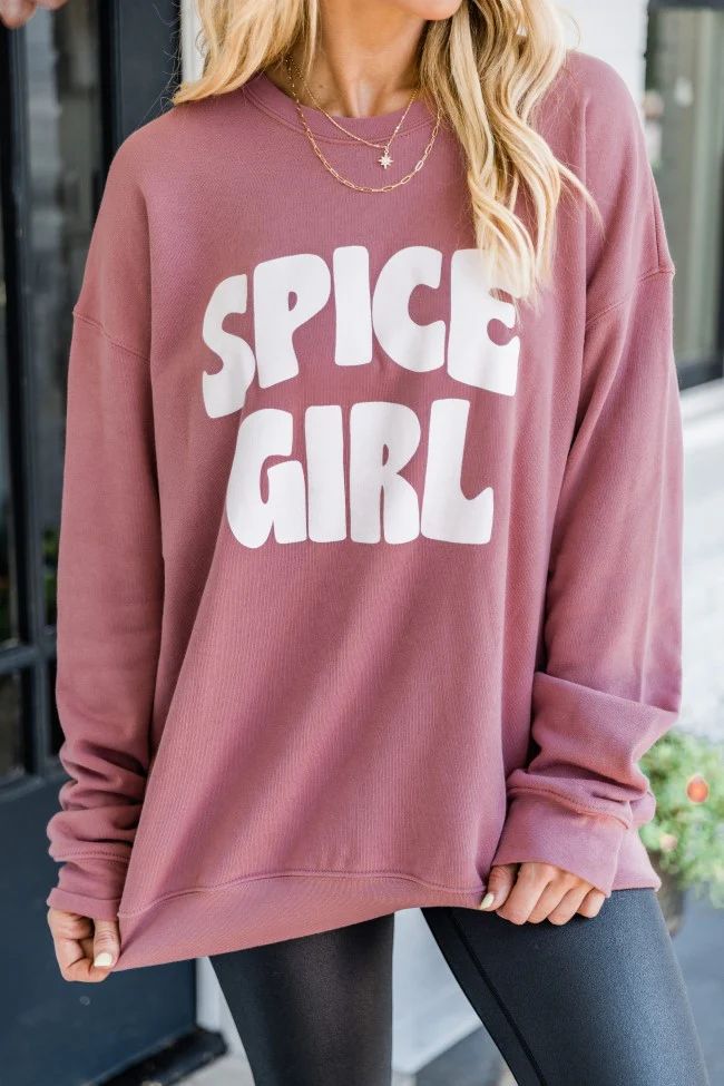Spice Girl Mauve Graphic Sweatshirt | The Pink Lily Boutique
