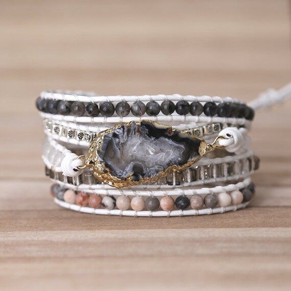 Labradorite Bracelet-Healing Stone Yoga Bracelet-White Jade | Etsy | Etsy (US)
