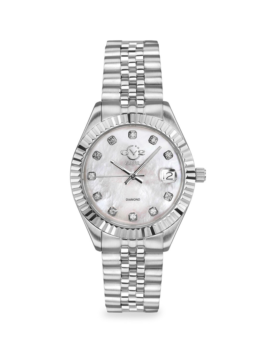 GV2 Women's Stainless Steel, Mother-Of-Pearl & Diamond Bracelet Watch | Saks Fifth Avenue OFF 5TH