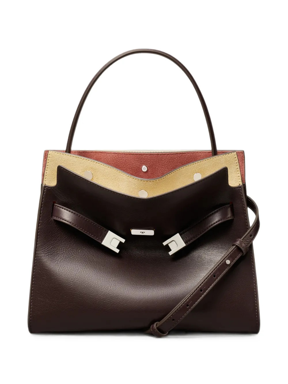 Tory Burch small Lee Radziwill double bag - Brown | Farfetch Global
