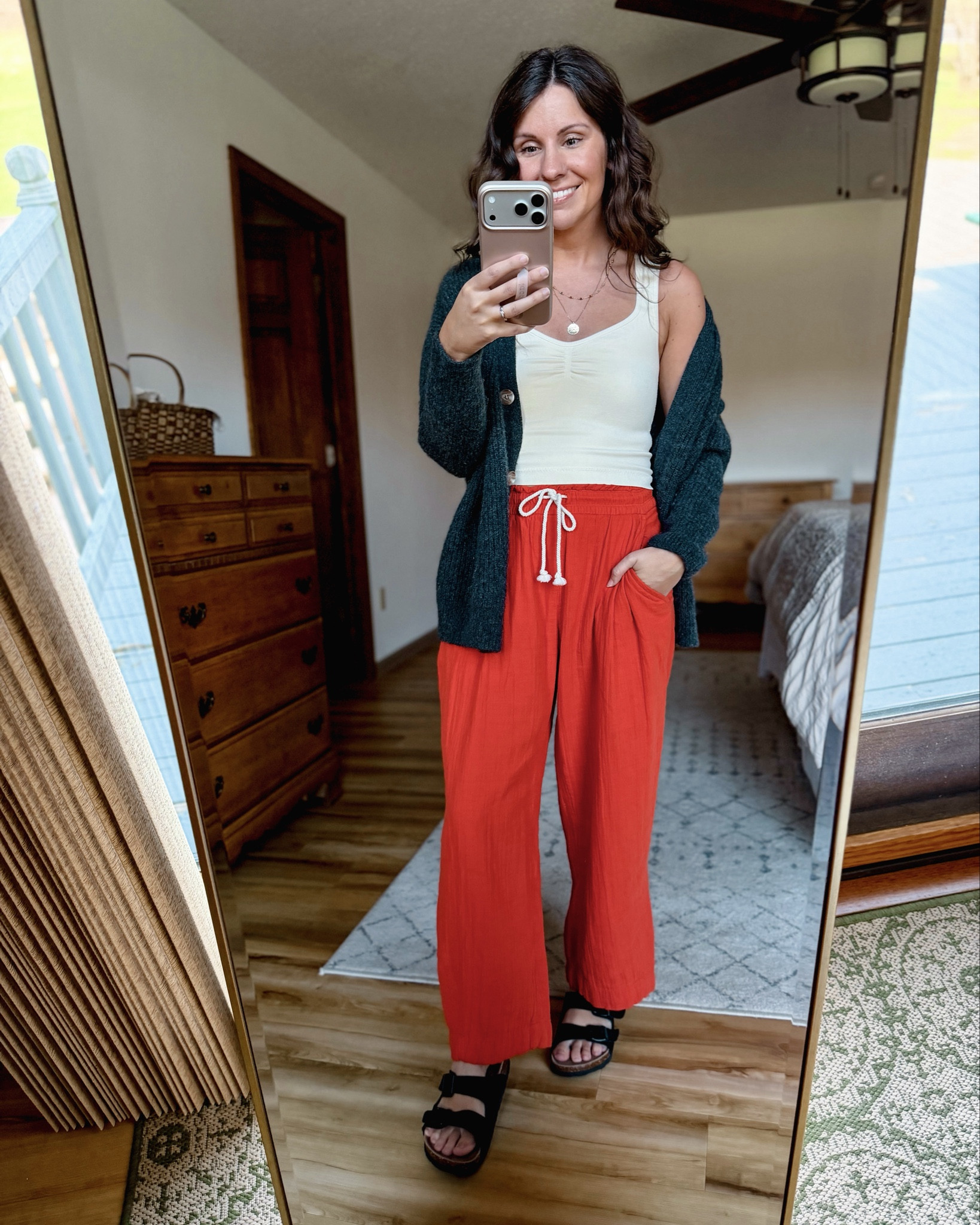 Small in my tank, xs petite in my pants (also own the yellow), and xs in my cardigan (also linked some more affordable options). My sandals are size 6.♥️

#LTKgrwm #LTKootd #LTKPetite