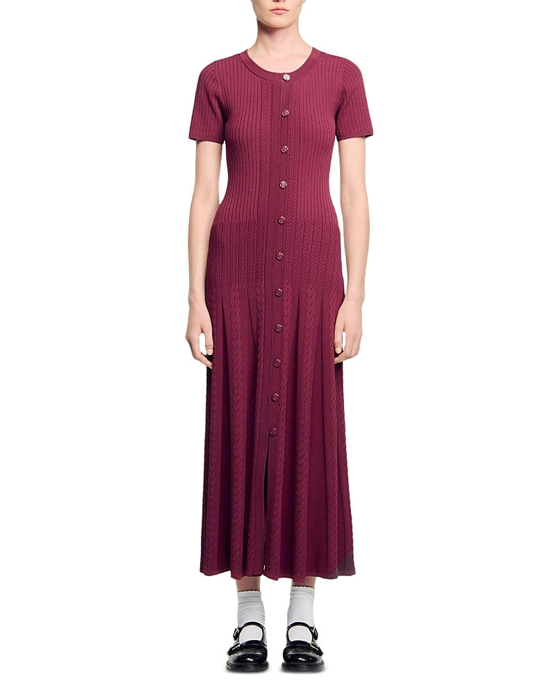 Sandro Short Sleeve Knit Maxi Dress | Bloomingdale's (US)