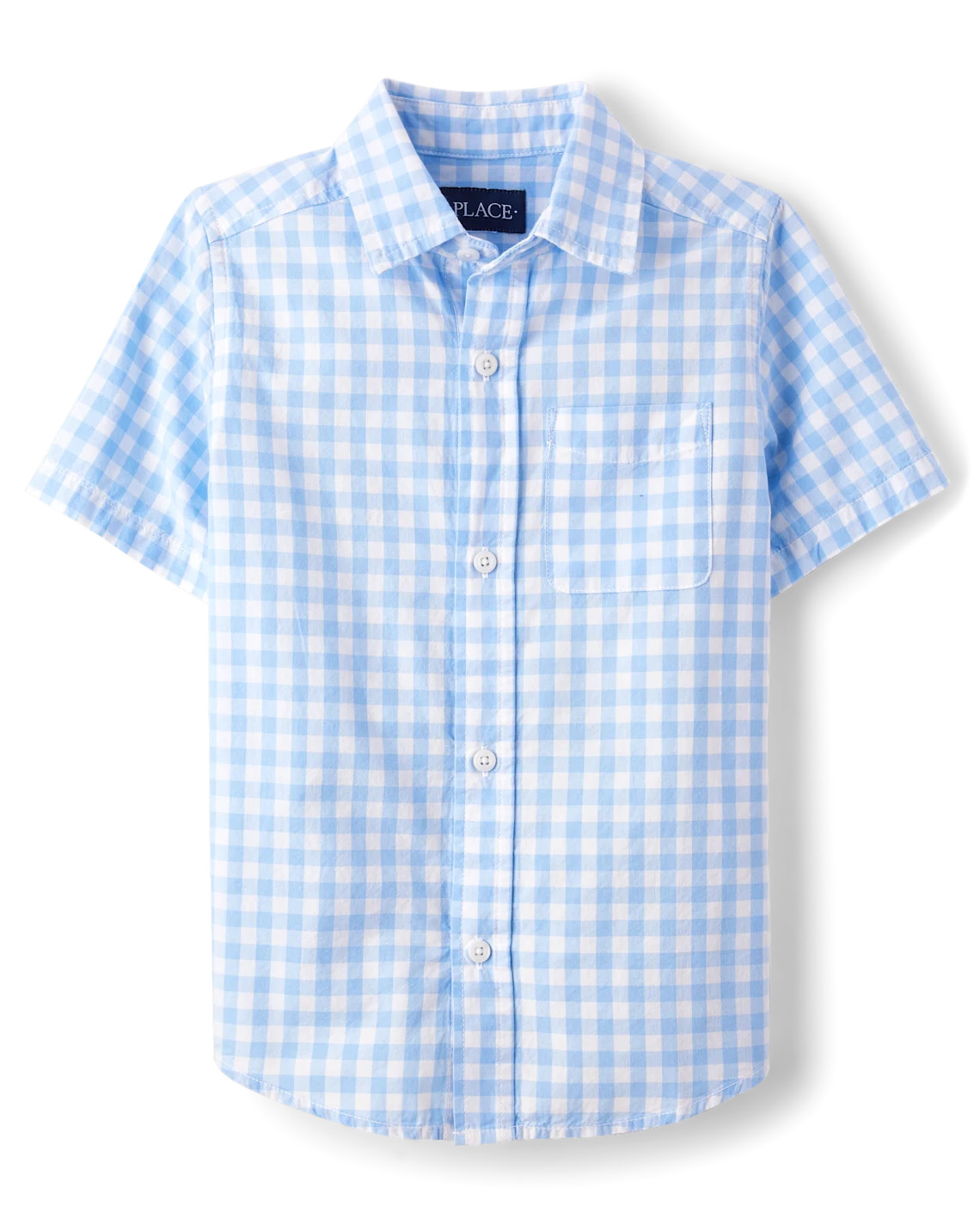 Boys Dad And Me Gingham Poplin Button Up Shirt - blue | The Children's Place