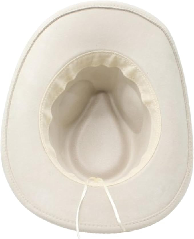 Cowboy Hat for Women Men Felt Wide Brim Cowgirl Hat Western Suede Hats for Cowboys and Cowgirls w... | Amazon (US)
