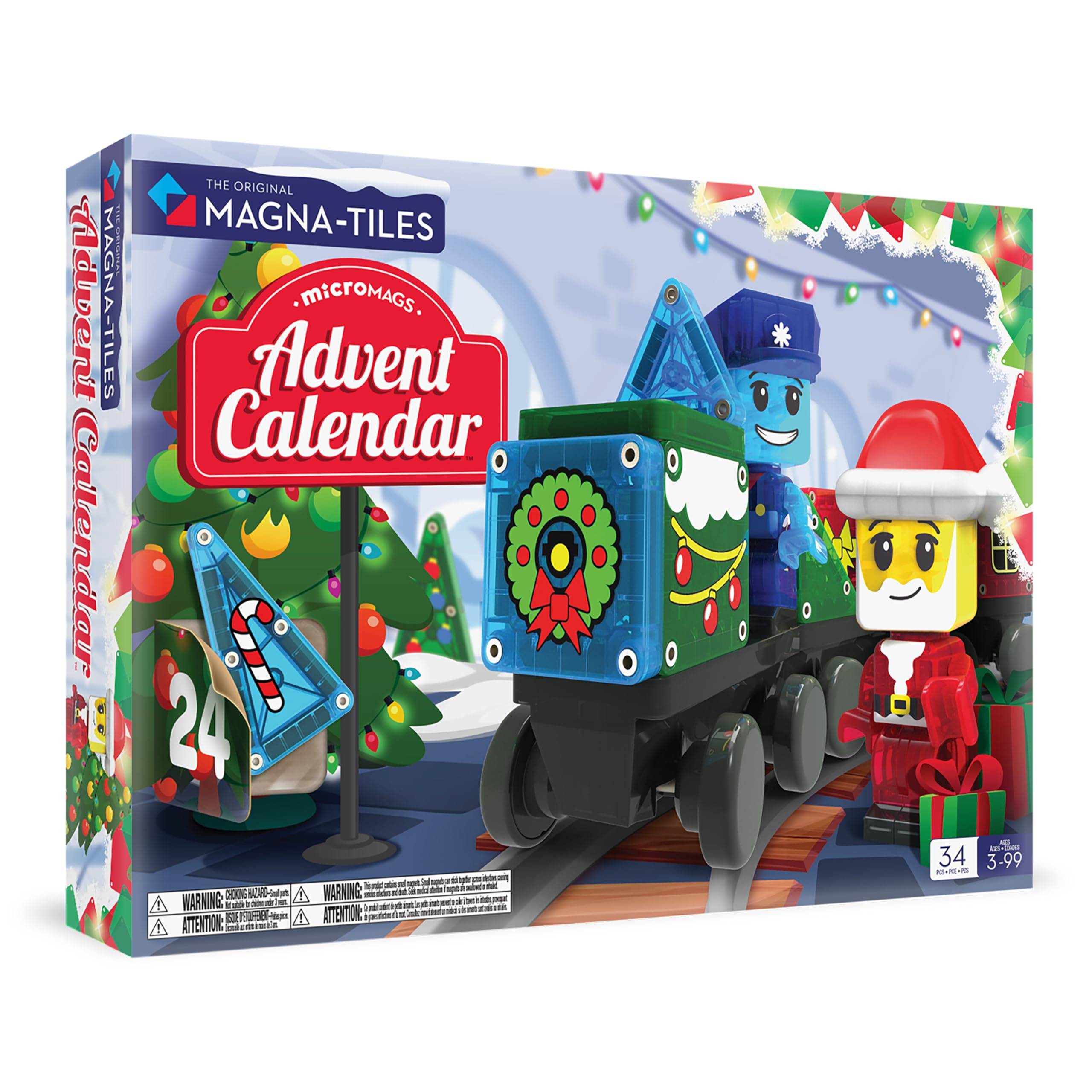 MAGNA-TILES microMAGS Advent Calendar 34-Piece Magnetic Construction Set, The Original Magnetic B... | Amazon (US)