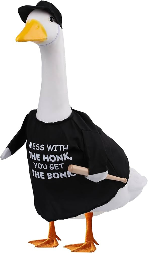 Porch Goose Outfit Costume Mess with The Honk You Get The Bonk Baseball Goose Clothes with Wood B... | Amazon (US)