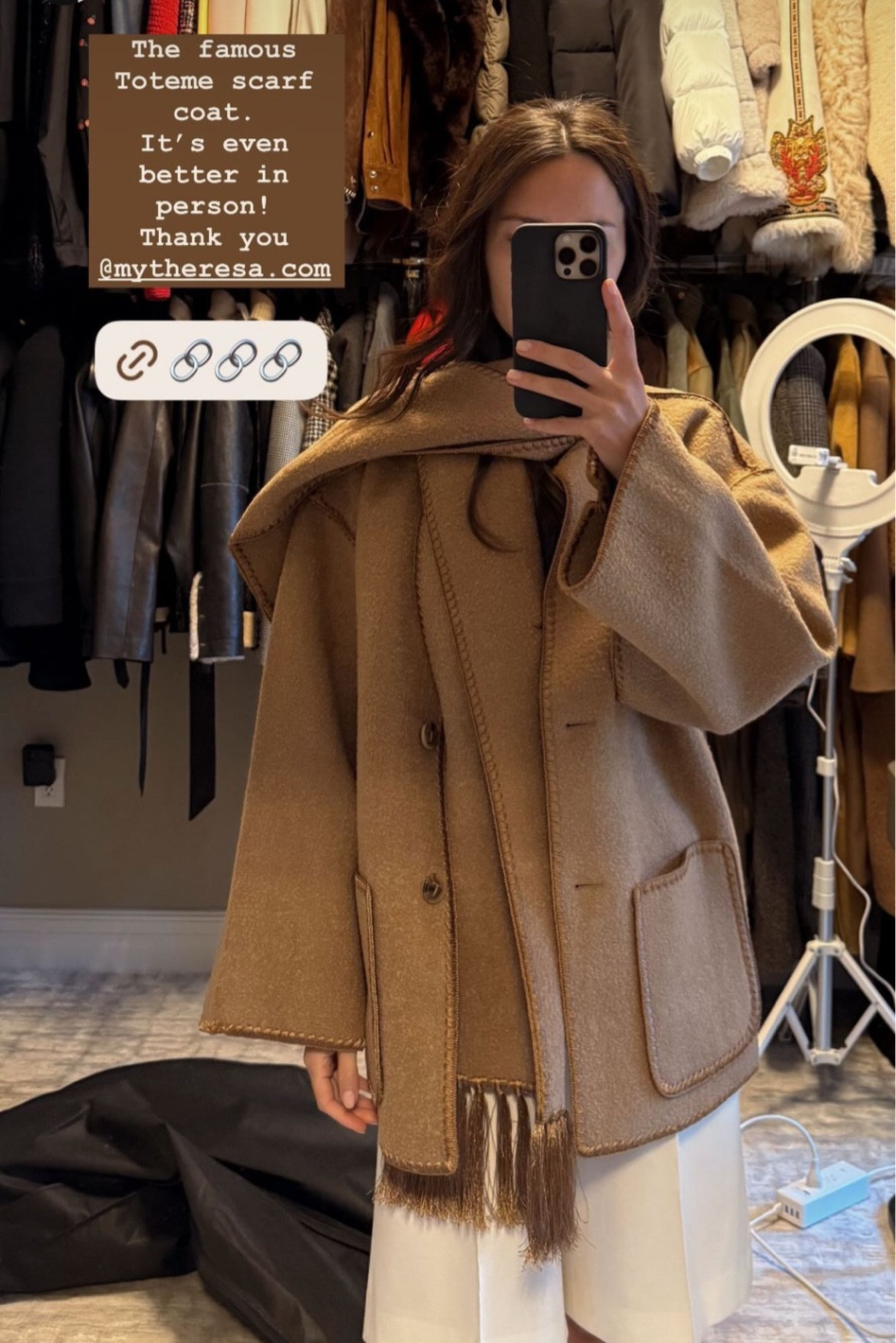 The famous Toteme scarf coat is even better in person!