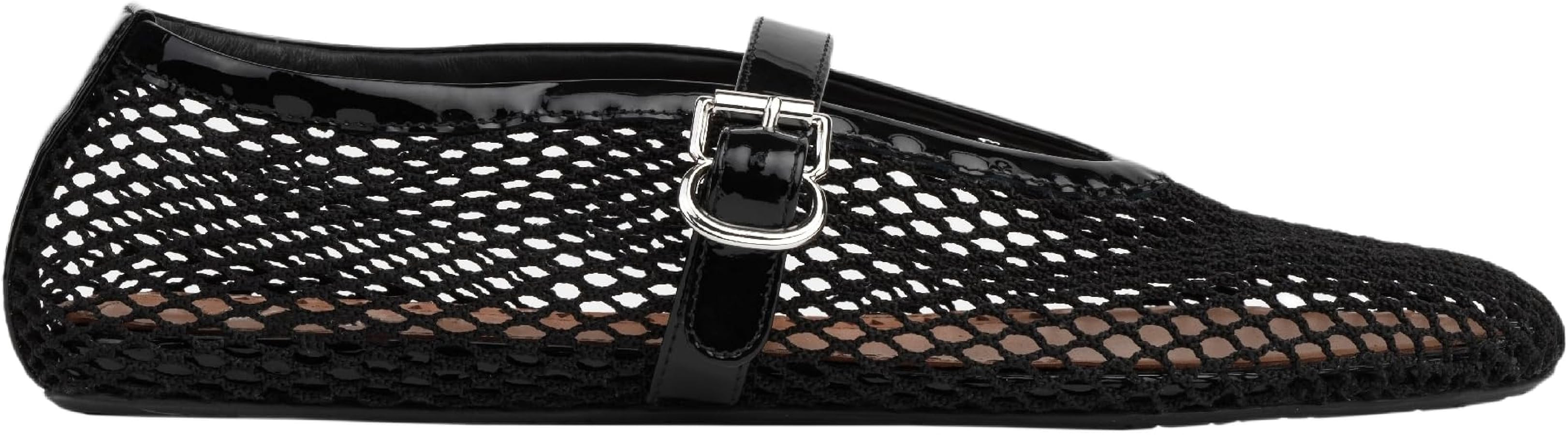 Mesh Ballet Flats for Women Buckle Strap Ballerina Flats Comfy Casual Ballerina Fishnet Mary Jane... | Amazon (US)