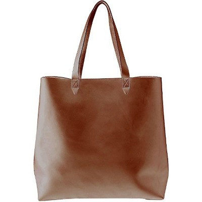 FABRIQUE Carrying Case (Tote) for 17" Notebook - Brown - Genuine Leather Body - Shoulder Strap, Handle | Target