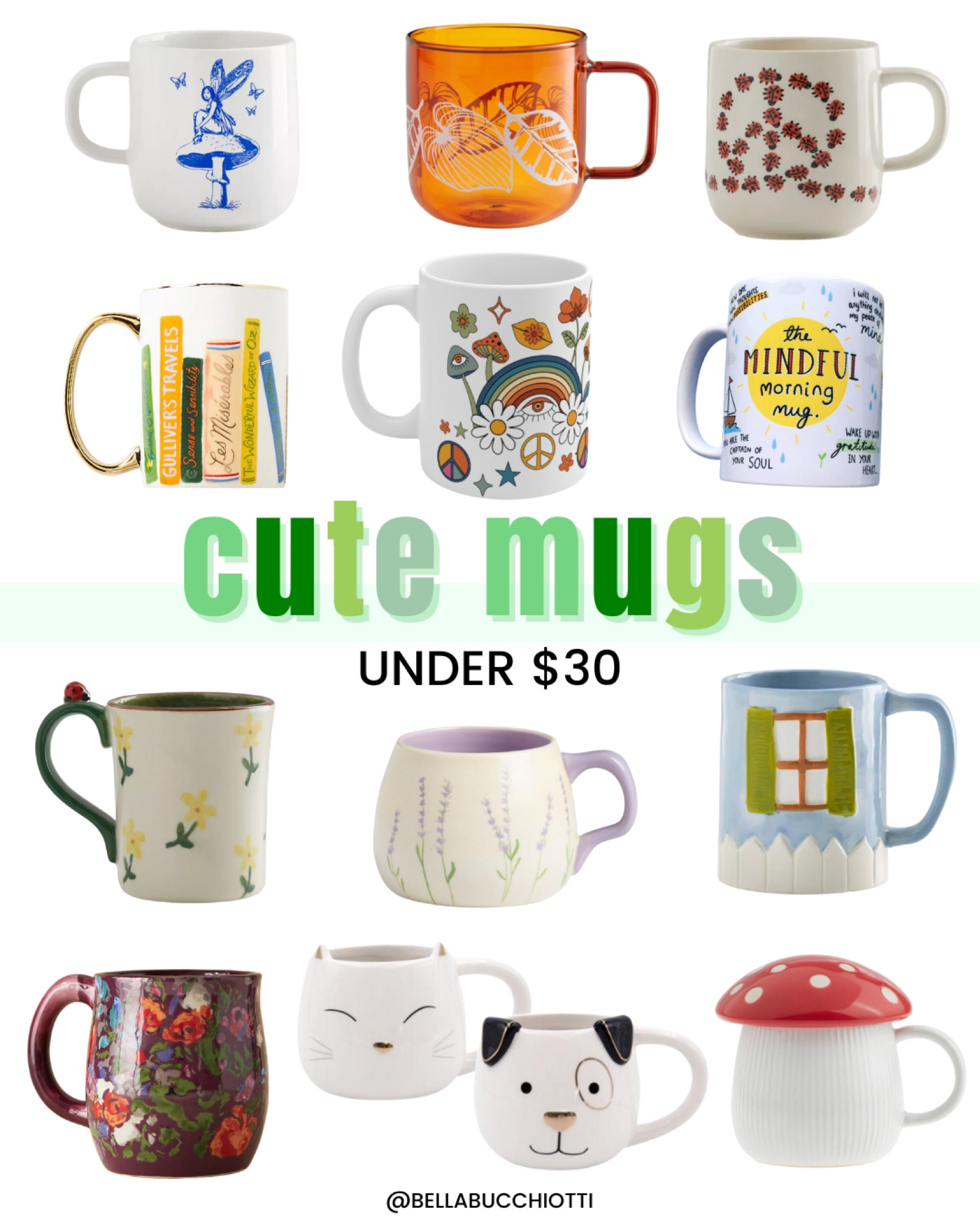 Fall mugs under $30, fall mug, cute mugs, autumn mug, pumpkin mug, acorn mug, spooky mug, ghost mug