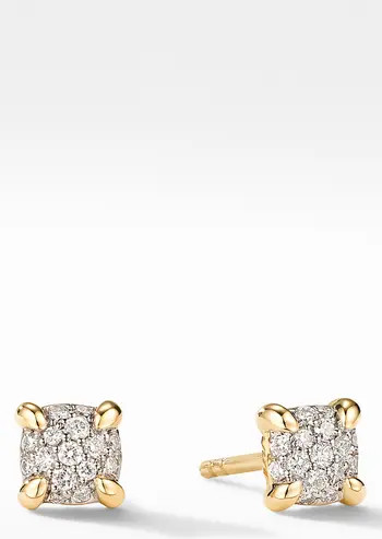 David Yurman Petite Chatelaine® 18K Gold & Diamond Stud Earrings | Nordstrom | Nordstrom