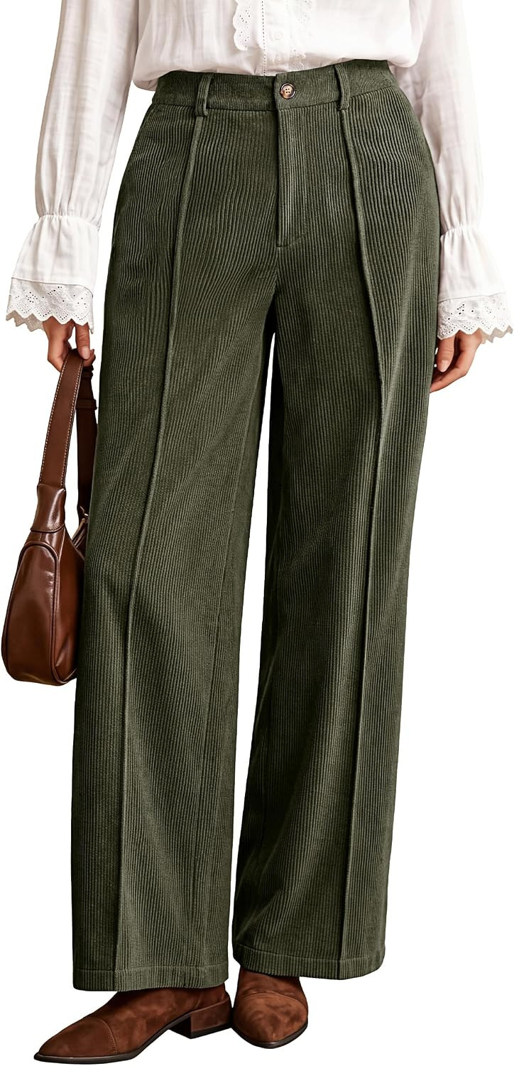 Blooming Jelly Women's Corduroy Pants High Waisted Business Casual Trousers | Amazon (US)