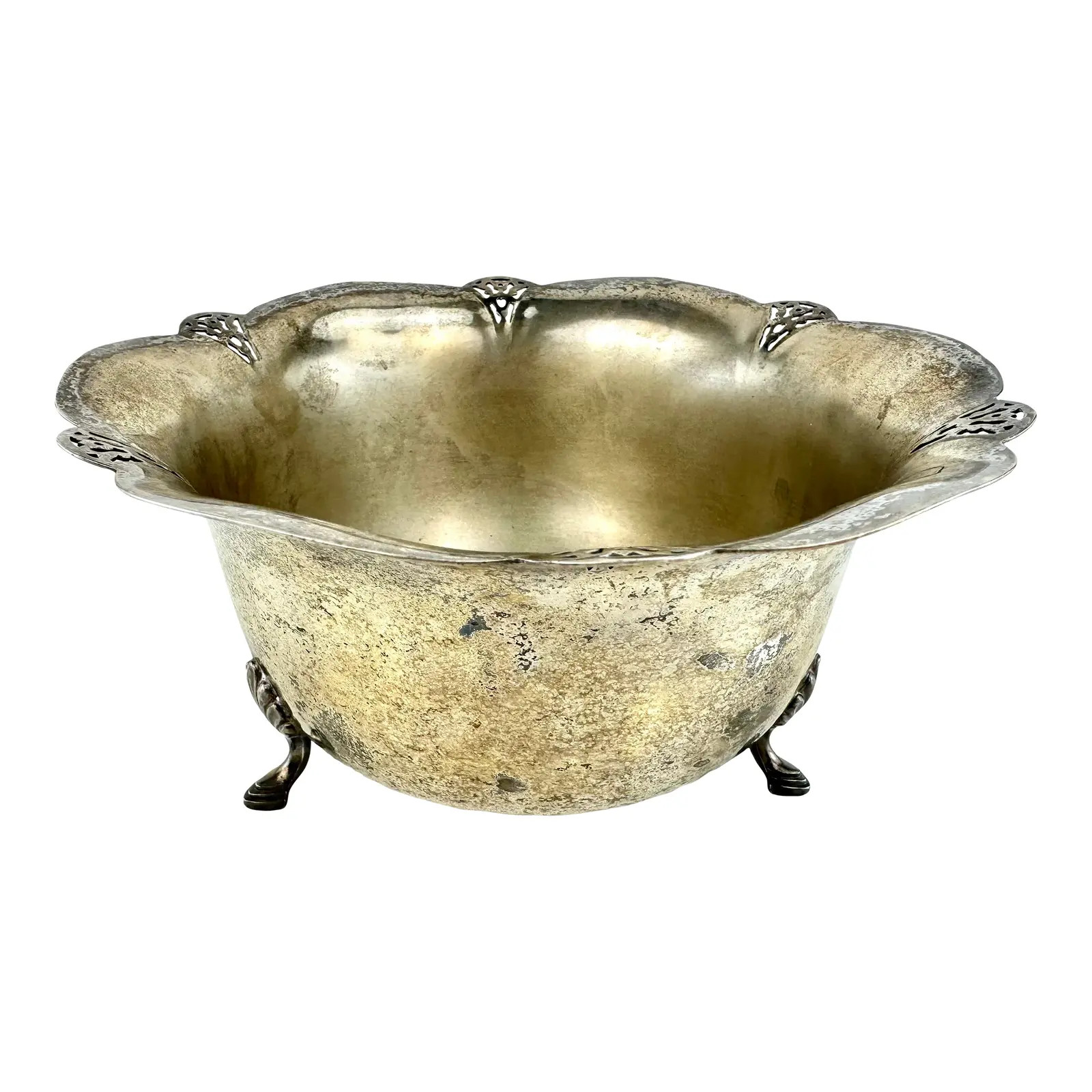 Vintage Wm Roger Footed Silver Plated Small Bowl | Chairish