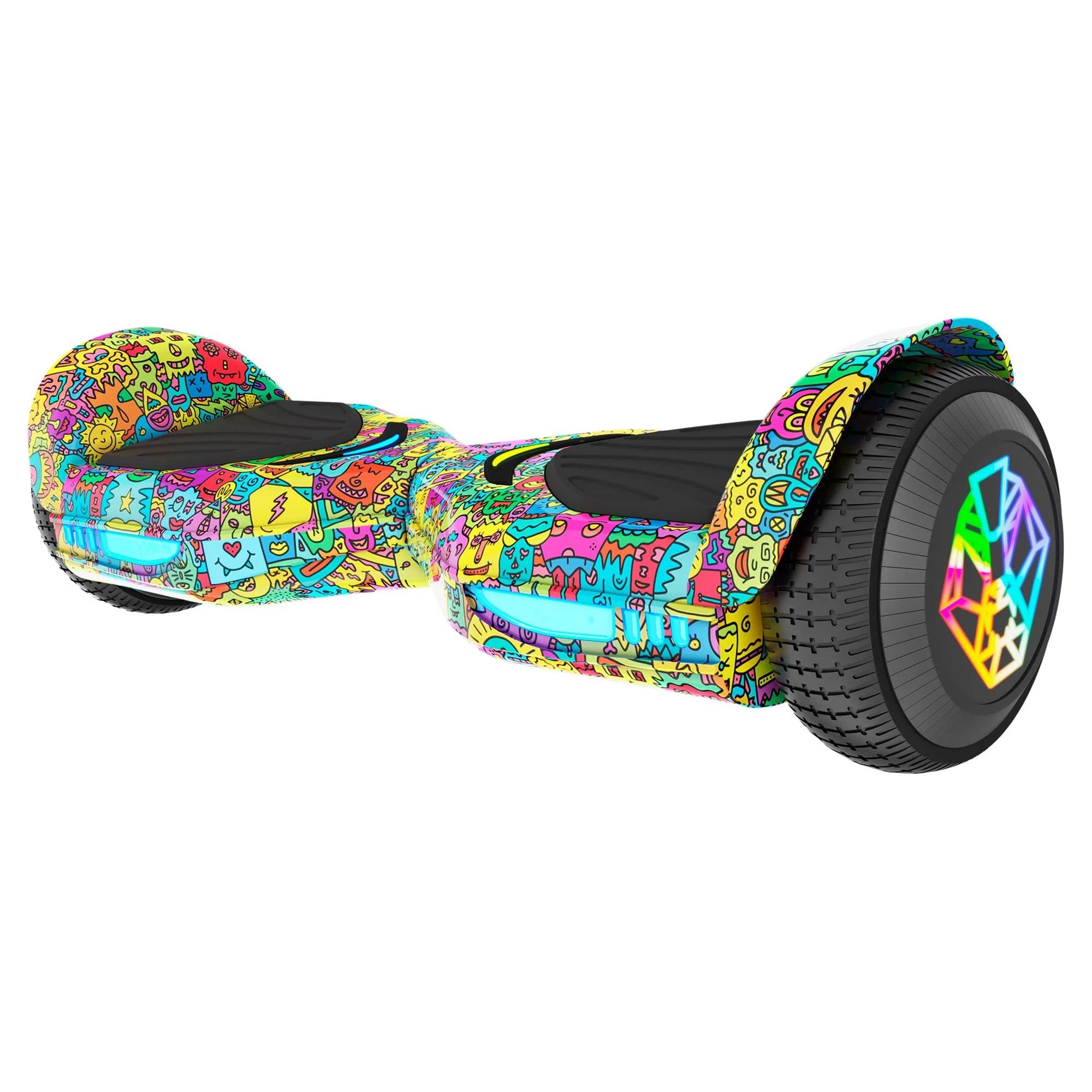 Swagtron Multicolor SwagBOARD EVO Freestyle Hoverboard Bluetooth Speaker Light-Up Wheels, 7 MPH M... | Walmart (US)