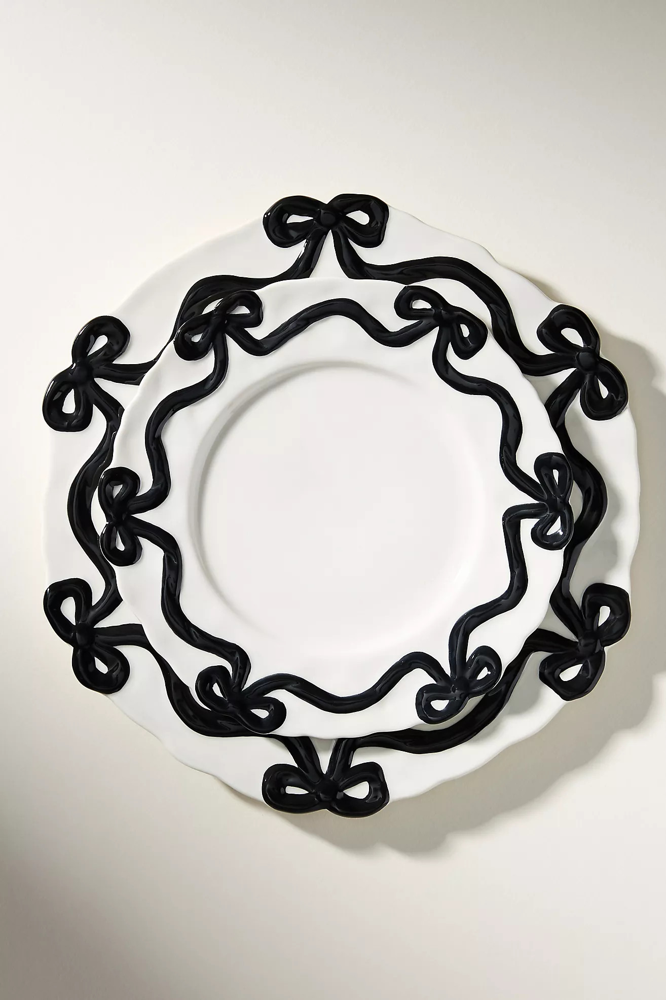 Benedita Bow Stoneware Side Plates, Set of 4 | Anthropologie (US)